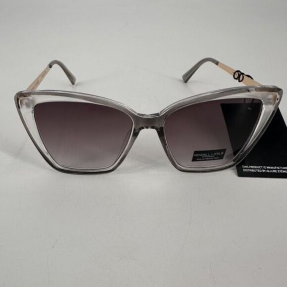 NWT Kendall+Kylie Charlotte Womens‎ Cat Eye Polarized Sunglasses Gray Crystal - Picture 11 of 16